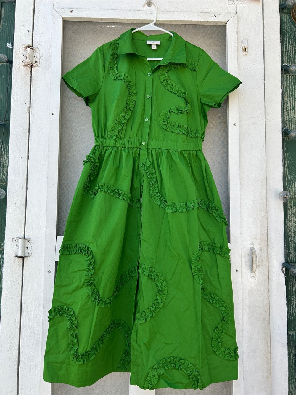 Kate Spade Green Ruffle Dress - Picture 2 of 6